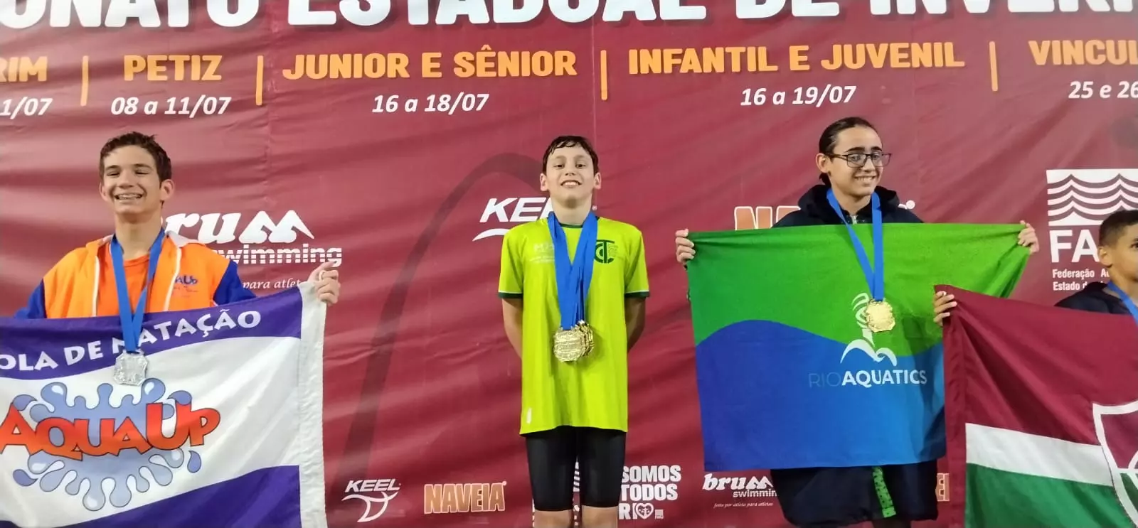 Beneficiário do Programa Bolsa Atleta de Lages, nadador venceu as sete provas que disputou e ainda registrou três melhores marcas do ano na categoria